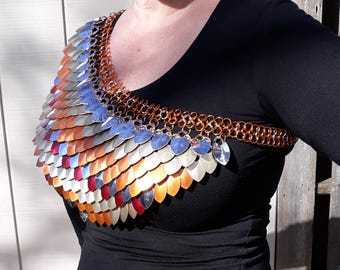 Pheme Scalemail Sash Scalemail Breastplate Dragon Scale Breastplate Chainmail Armor Cosplay Armor