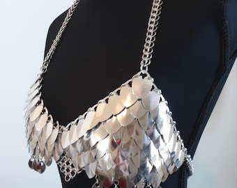 Half Hebe Chainmail Bra Armor Scalemail Bikini Armor Dragon Scale Bikini Armor