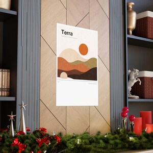 Modern Abstract Wall Art Poster. Terra No.5. Bauhaus Geometric Print. Atelier Moderniste Matte Poster. Mid Century Modern Wall Decor image 7