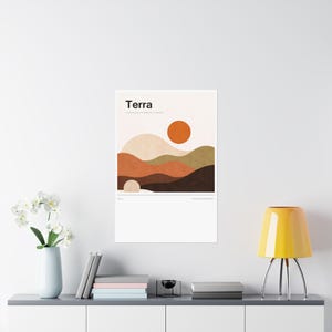 Modern Abstract Wall Art Poster. Terra No.5. Bauhaus Geometric Print. Atelier Moderniste Matte Poster. Mid Century Modern Wall Decor image 10