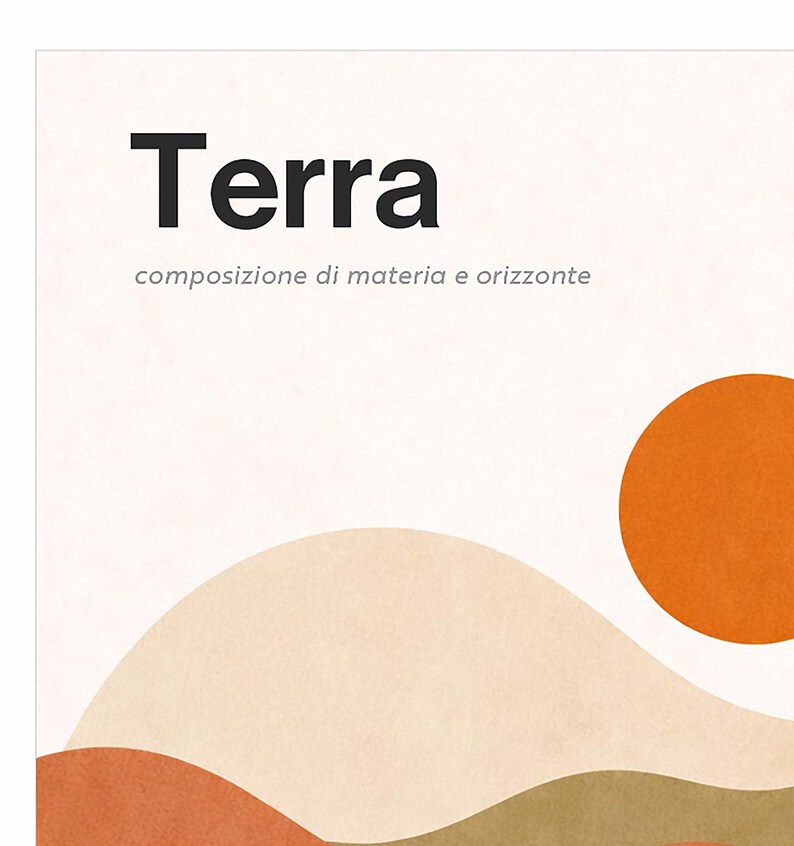 Modern Abstract Wall Art Poster. Terra No.5. Bauhaus Geometric Print. Atelier Moderniste Matte Poster. Mid Century Modern Wall Decor image 4