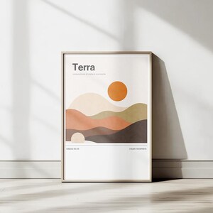 Modern Abstract Wall Art Poster. Terra No.5. Bauhaus Geometric Print. Atelier Moderniste Matte Poster. Mid Century Modern Wall Decor image 3