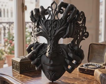Surreal Baroque Hands Masquerade Mask, Ornate Venetian Ball Mask, Creepy Avant-Garde Halloween Costume, Gothic Carnival Headpiece