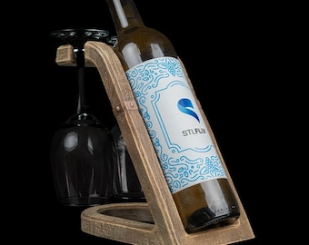 The Oak Rest - Glass & Wine Holder