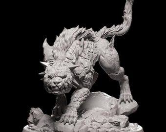 Ice and Fire - Fire Giant HellHound - - Miniature