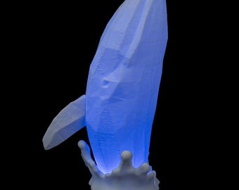 Low Poly Whale Table Lamp