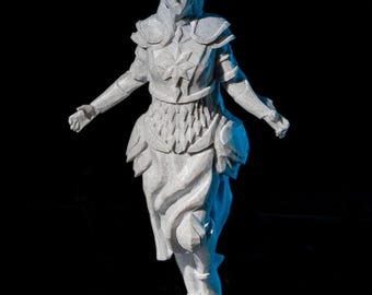 3D Printed Valkyrie Statue - Elegant Wall Light