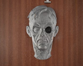 Ghoul Peephole Decoration, Spooky Halloween Front Door Decor, 3D Printed Door Frame Accent, Creepy Peephole Cover, Gothic Home Decor