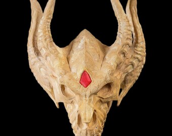 Silver Dragon Skull