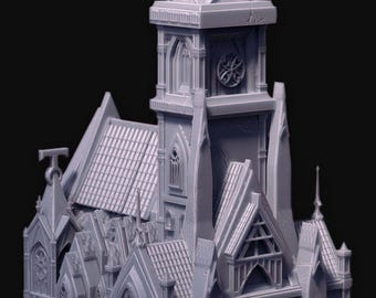 Tainted Sun Abbey Miniature – 3D Printed Holy Ruins