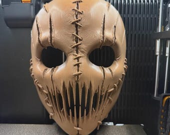 Stitched Horror Mask with Scars, Creepy Halloween Costume Mask, Scary Frankenstein Face Cosplay, Haunted House Horror Prop