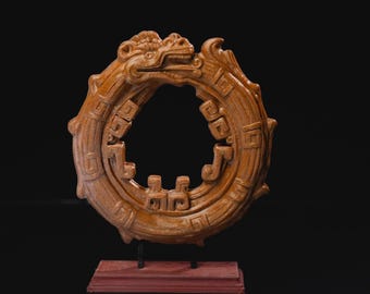Aztec Ouroboros Statue