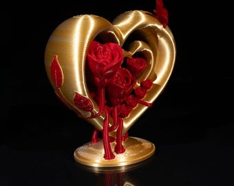 Heart and Roses Ornament
