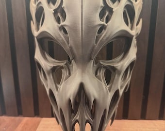 Hollow Crown Mask, Dark Fantasy Gothic Headdress, Eldritch Cosplay Costume Prop, Halloween Masquerade Mask, 3D Printed Wearable Art