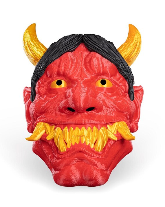 3D Printed Hannya Mask: Japanese Demon, Ready to Paint - Etsy