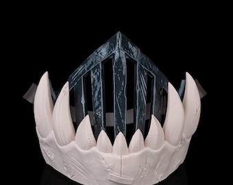 Iron Cage Mask – Bone Jaw, Bad Attitude -  3D Printed, Ready to Paint Costume Prop