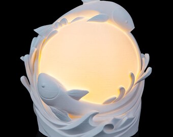 Twin Fish Sphere - Table Lamp