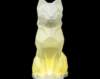 Low Poly Cat Table Lamp