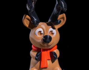 3D Printed Reindeer Phone Stand: Christmas Decor