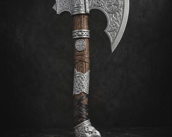 3D Printed Viking Tomahawk Axe Single or Multicolor, Cosplay Weapon Prop & Battle Hatchet Replica, Norse Fantasy Decor and Gamer Gift
