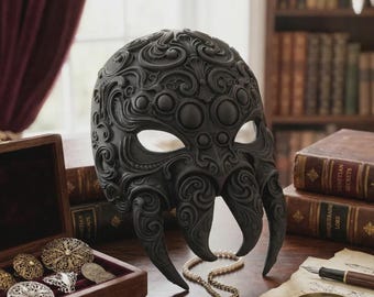 Baroque Spider Mask | 3D Printed Gothic Masquerade Mask | The Royal Weaver Art | Halloween Cosplay Prop | Fantasy Venetian Mask Accessory
