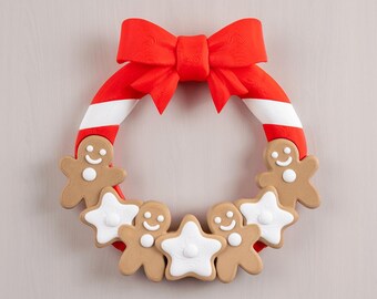 Gingerbread Christmas Wreath - 3D Printed Holiday Decor