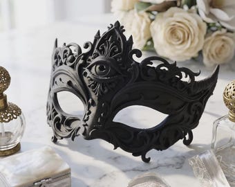 Mystical Oracle Mask with Third Eye | Fantasy Cosplay Face Piece | The Awakening Masquerade Prop | 3D Printed Costume Accessory