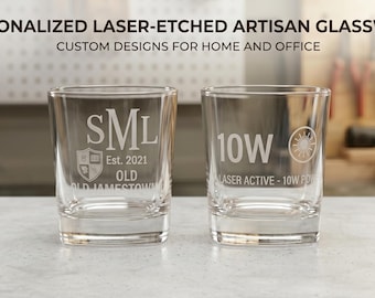 Personalized 2.2 oz Square Shot Glass with a Heavy Base