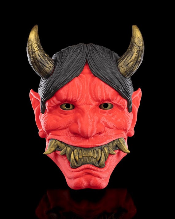 3D Printed Hannya Mask: Japanese Demon, Ready to Paint - Etsy