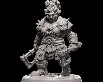 Ice and Fire - Female Fire Soldier - - Miniature