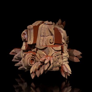 Cabeça de Dragão Asteca: Arte em Filamento Impressa em 3D imagem 9