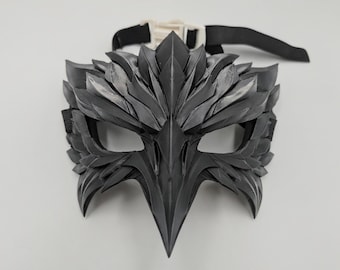 Gothic Raven Wraith Mask, Wearable Plague Doctor Bird Mask, Dark Fantasy Crow Cosplay, Halloween Masquerade & LARP Costume Accessory