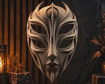 The Fourth Sight Mask – Futuristic Sci-Fi Cosplay Mask, Wearable Cyberpunk Masquerade Mask for Festivals, Halloween & Display