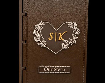 Leather Book Custom Scrapbook (3D Printed - NOT REAL LEATHER)