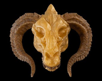 Gold Dragon Skull