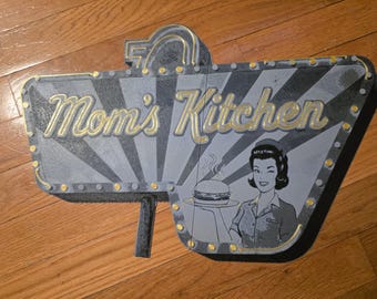 Mom's Kitchen Diner Sign
