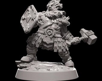 Ice and Fire - Male Fire Soldier - - Miniature