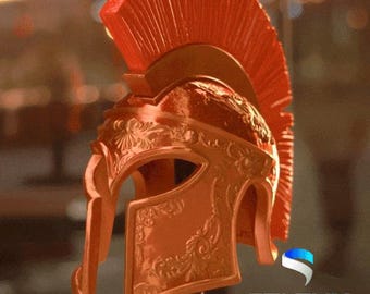 3D Printed Spartan Helmet: DIY Assembly, Ready to Paint