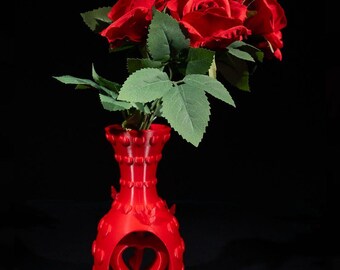 Heart and Flowers Vase