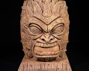 Carved Barrel Wine Bag Dispenser