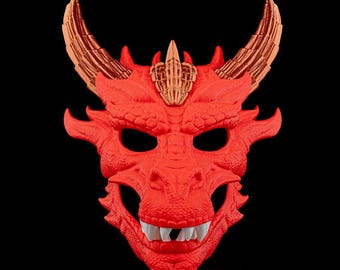 3D Printed Dragonborn Mask: Cosplay Costume (Assembly Required)