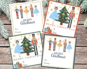 Printable Nutcracker Christmas Gift Tags, Nutcracker Gift Tags, Christmas Tags, Merry Christmas Tags, Holiday Tags, Holiday Gift Labels