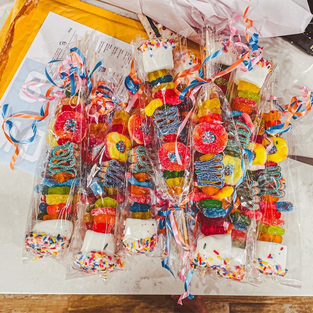 10personalized Candy Skewers Candy Skewer Candy Kids Candy Etsy