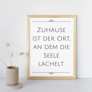 Home is the place where the soul smiles. Home | Posters | Wall decoration | Download | black-and-white