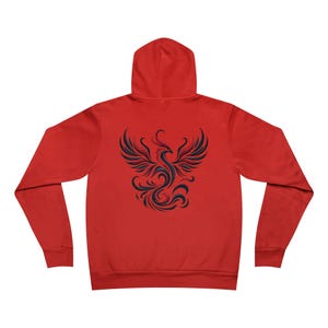 Ai Phoenix Unisex Fleece Hoodie, Phoenix Sweatshirt, Firebird Pullover, Mythical Bird Jumper, Phoenix Design, Unisex Hooded Sweater