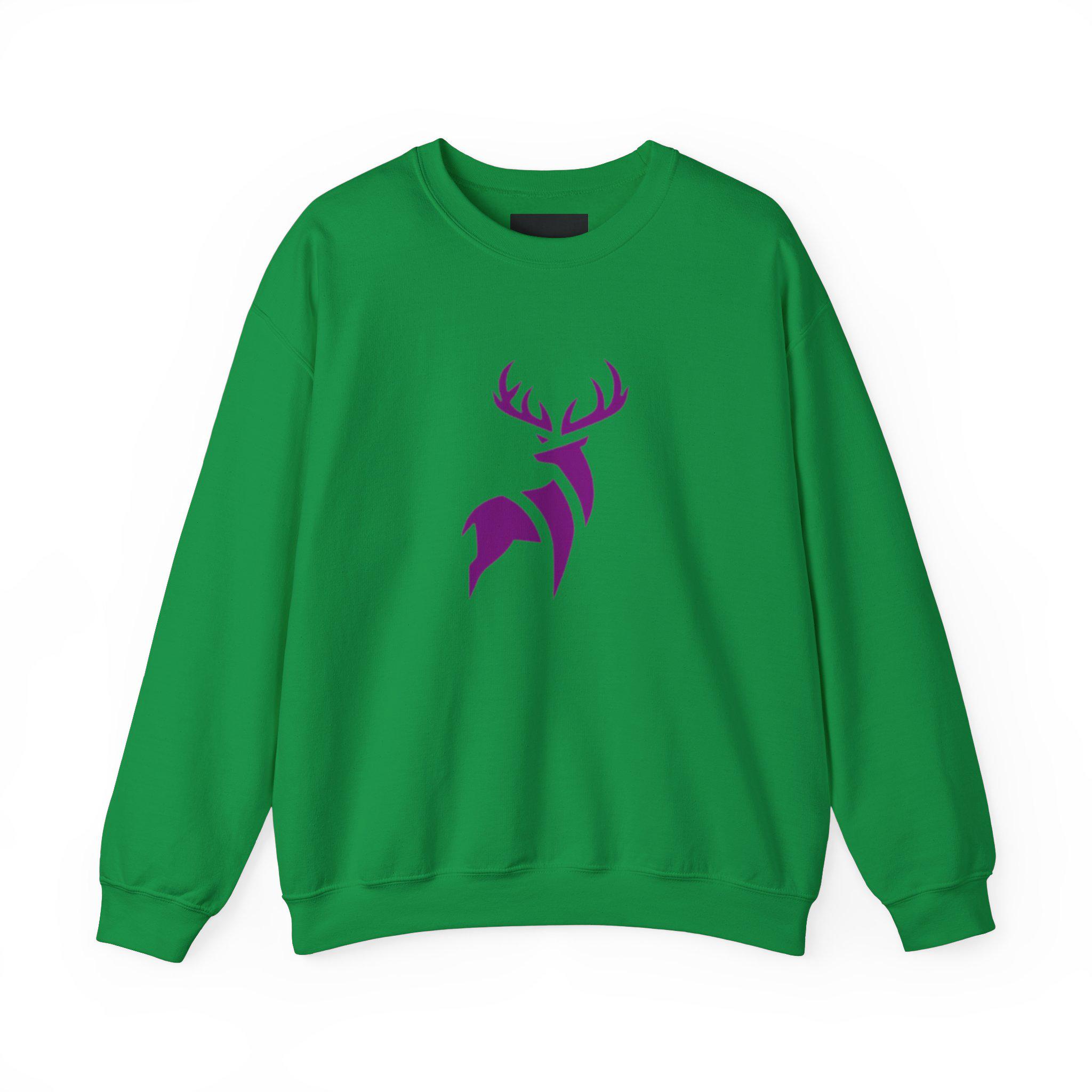 Sweat Vintage Homme Fruit Of The Loom – Forêt De Cerfs – Taille L – Noir