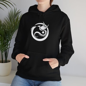 Dragon Unisex Hoodie, Mythical Creature Sweatshirt, Fantasy Hooded Jumper, Dragon Lover Gift, Gothic Pullover, Fire Breathing Reptile