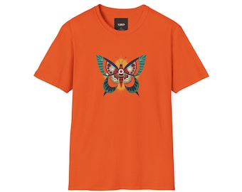 Butterfly Graphic Tee, Boho Insect Print, Nature Lover Shirt