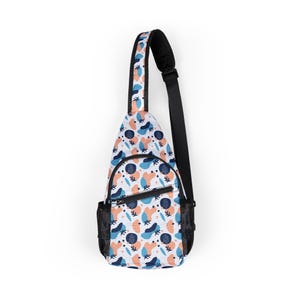 Trendy Chest Bag with Colorful Abstract Design, Stylish Sling Bag for Daily Use, Festival Events, Travel Accessory, Gift Idea