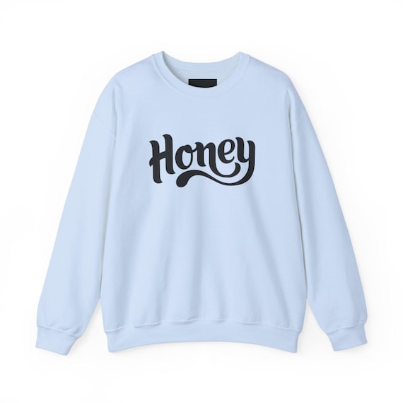 Honey Unisex Sweatshirt, Bee Lover Crewneck Jumper, Cozy Pullover